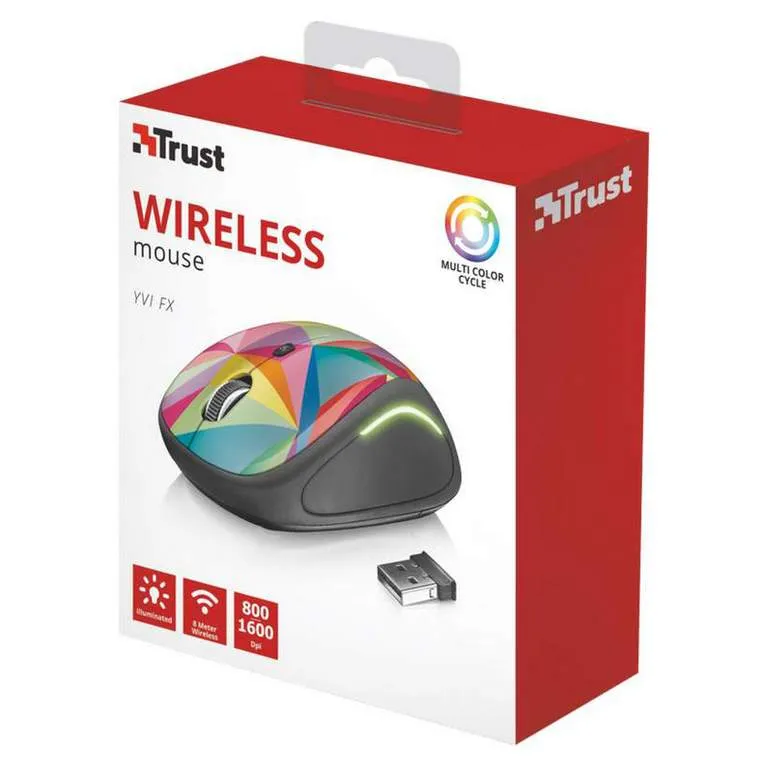 Мышь Trust Yvi FX разноцветный
