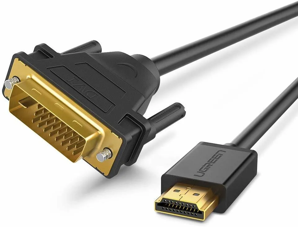 Кабель UGREEN HD106 HDMI to DVI Cable 3m (Black), 10136