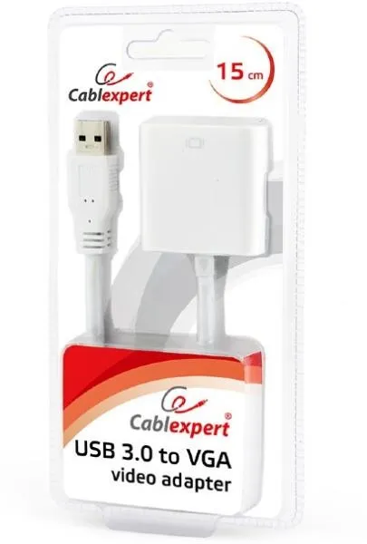 Конвертер Cablexpert AB-U3M-VGAF-01-W, Белый
