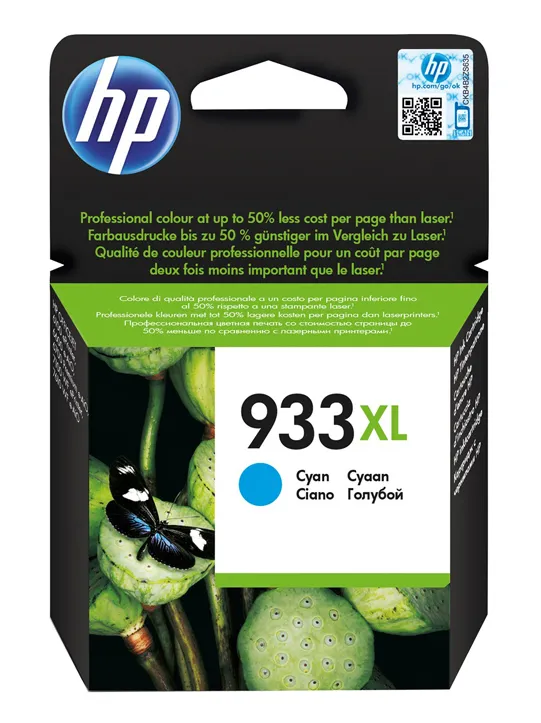 Картридж HP Europe CN054AE чернильный №933 голубой