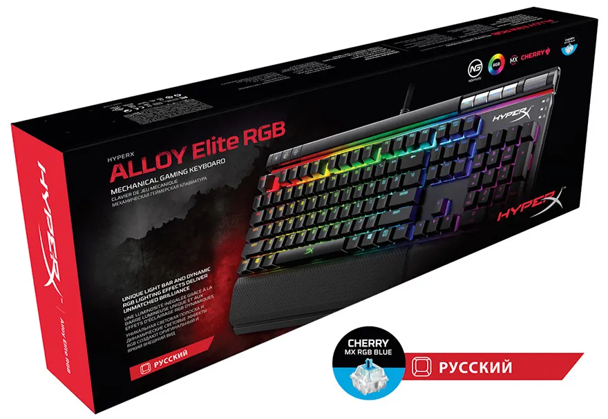 Клавиатура игровая Kingston HyperX Alloy Elite RGB HX-KB2BL2-RU/R1
