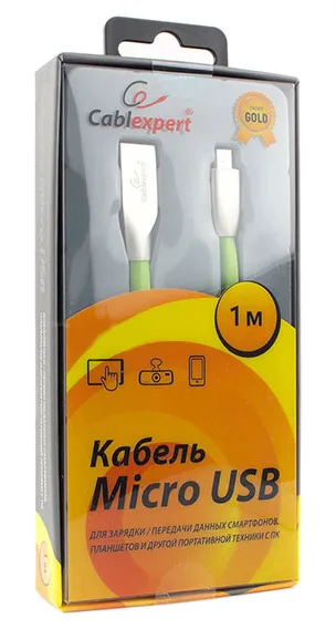 Кабель USB Type A-micro USB Cablexpert CC-G-mUSB01Gn-1M