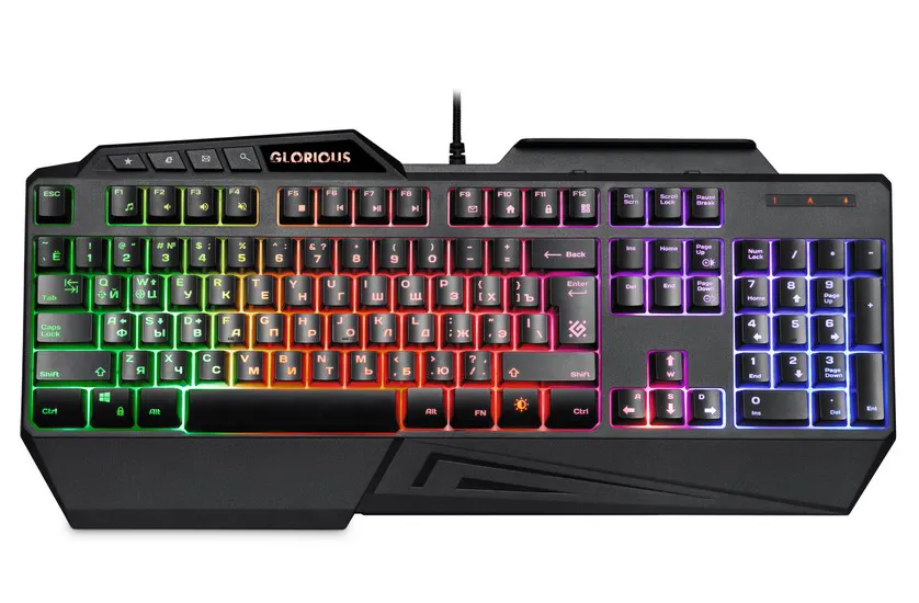 Клавиатура Defender GLORIOUS GK-310L RU Black
