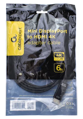 Кабель SVGA, MiniDisplayPort to HDMI, 1.8m, Cablexpert CC-mDP-HDMI-6