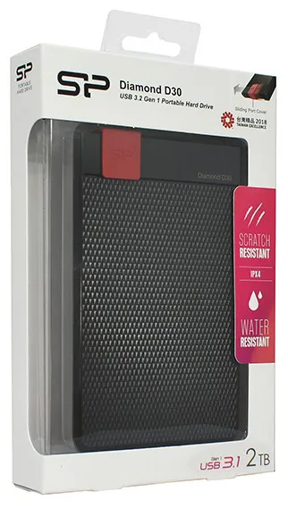 Внешний жесткий диск 2 TB Silicon Power D30 SP020TBPHDD3SS3K Black