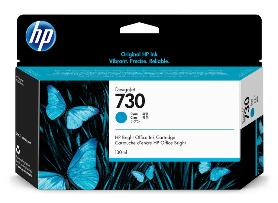 Картридж HP 730 Cyan Ink p2v68a
