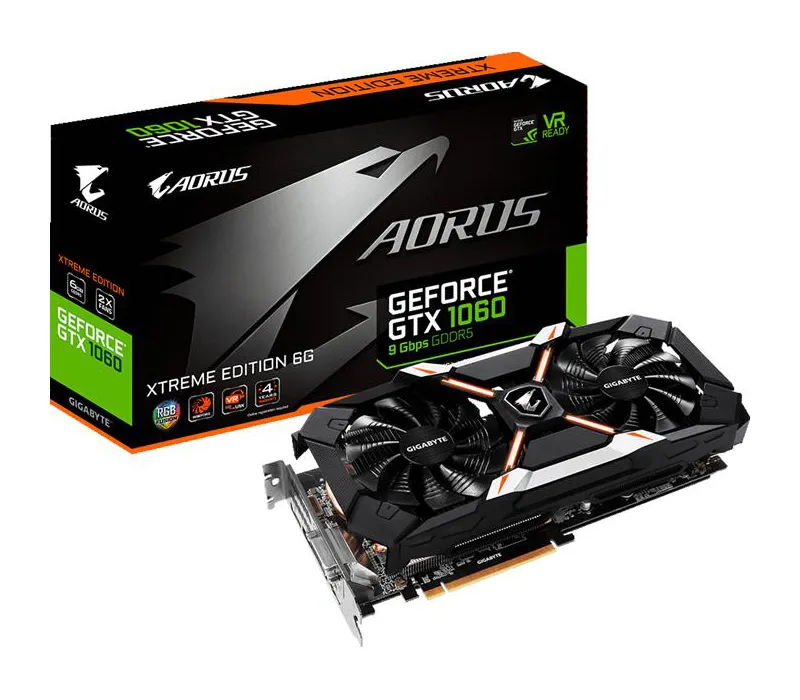 Видеокарта Gigabyte GV-N1060AORUS X-6GD 2.0 GeForce GTX 1060 6Gb