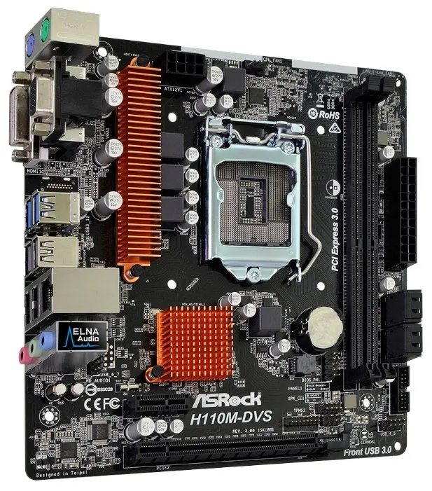 Материнская плата ASRock H110M-DVS R3.0