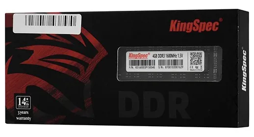 Оперативная память 4 GB KingSpec DDR3 1600MHz 1.5V