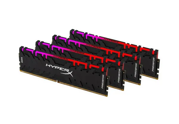 Комплект модулей памяти 64GB Kingston HyperX Predator RGB HX436C17PB3AK4/64 Чёрный
