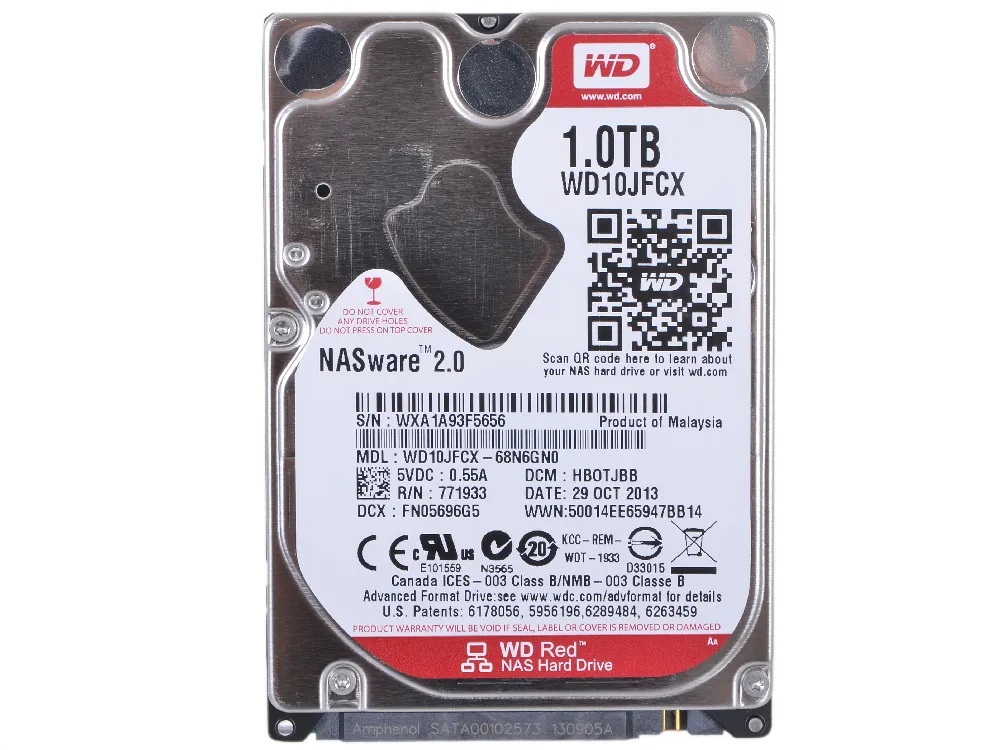 Жесткий диск 1000ГБ WD Red WD10JFCX