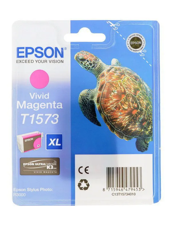 Картридж струйный Epson T1573 пурпурный C13T15734010