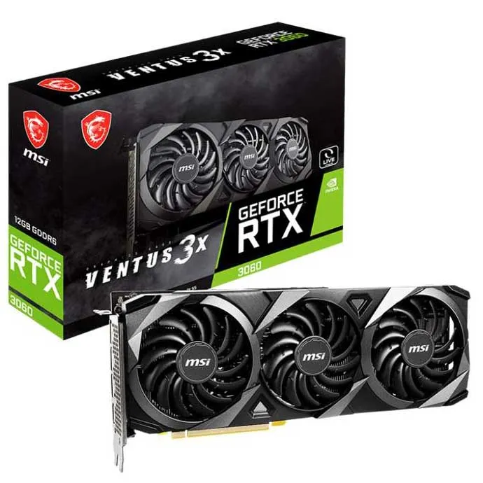 Видеокарта 12Gb MSI RTX3060 VENTUS 3X 12G