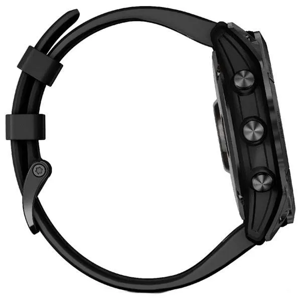 Часы Garmin Fenix 7X Solar темносерый с черным силиконом 010-02541-01
