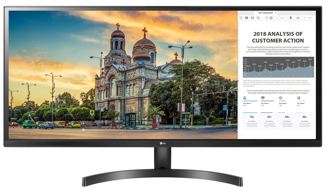 Монитор 34" LCD LG 34WK500-P