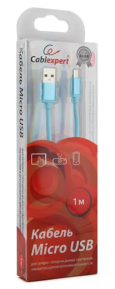 Кабель USB Type A-micro USB Cablexpert CC-S-mUSB01Bl-1M