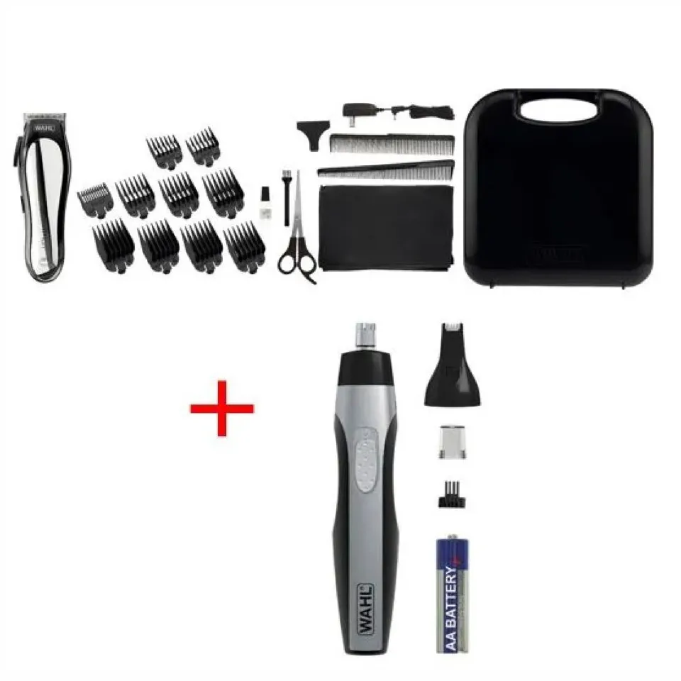Машинка для стрижки волос Wahl Lithium-Ion Cordless + Wahl Nose trimmer серебро-черный