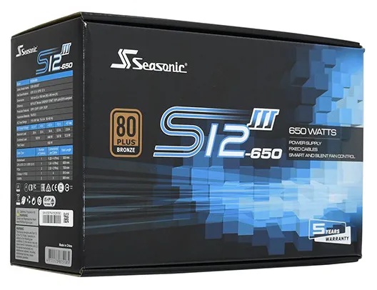 Блок питания 650W Seasonic S12III-650 SSR-650GB3