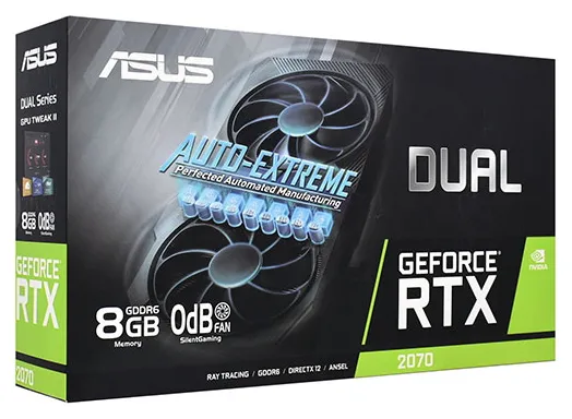 Видеокарта 8 GB ASUS RTX 2070 DUAL-RTX2070-8G-EVO