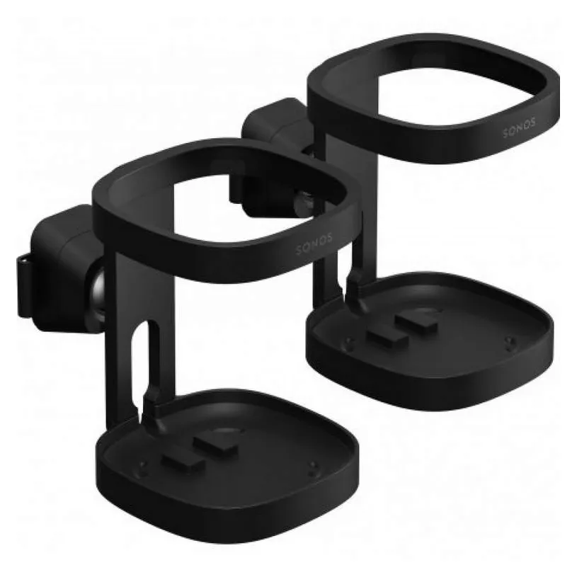 Портативная колонка Sonos One Black+Крепление для колонок Sonos Mount for One and Play:1 Pair (Black)