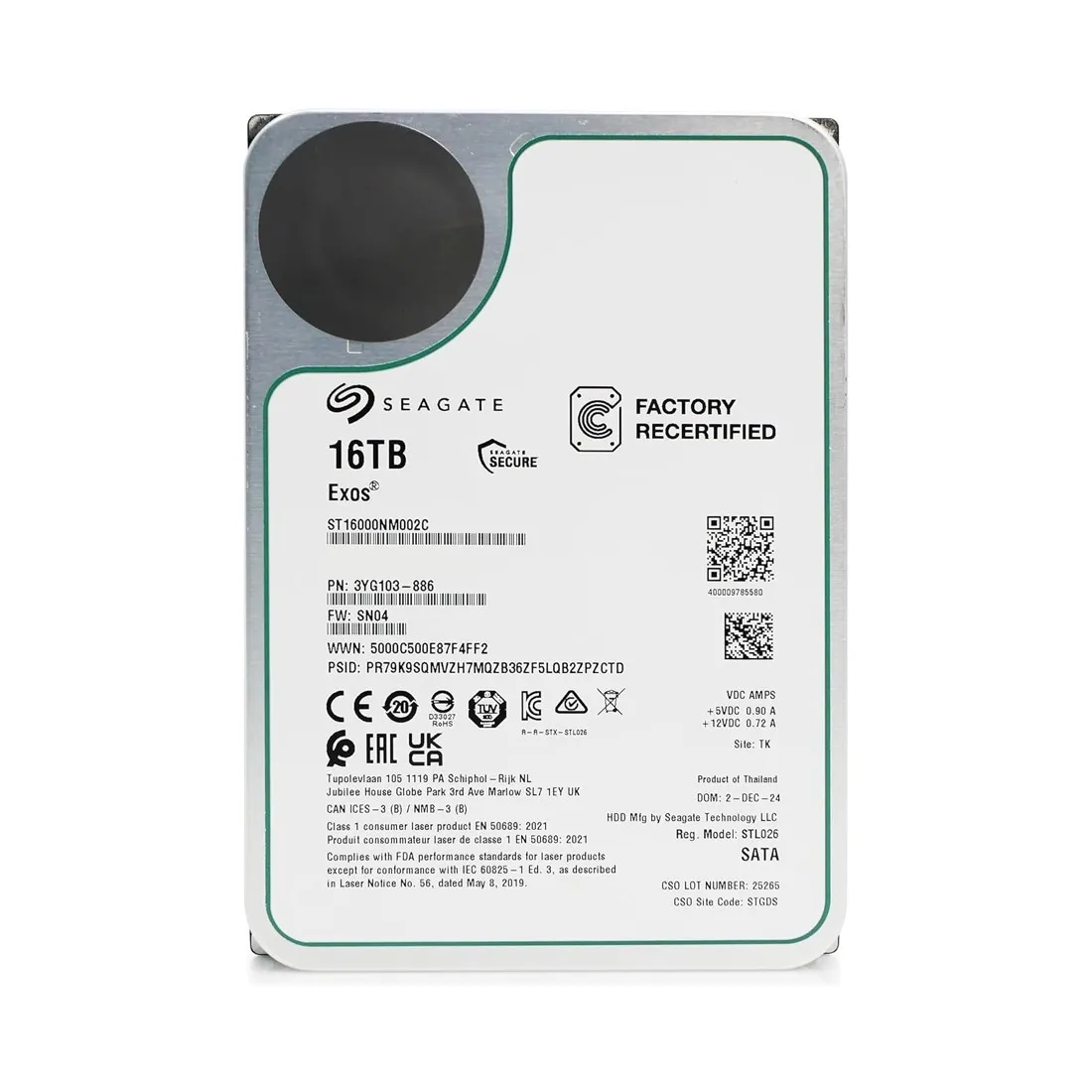 Жесткий диск 16TB Seagate Exos X16 ST16000NM002C