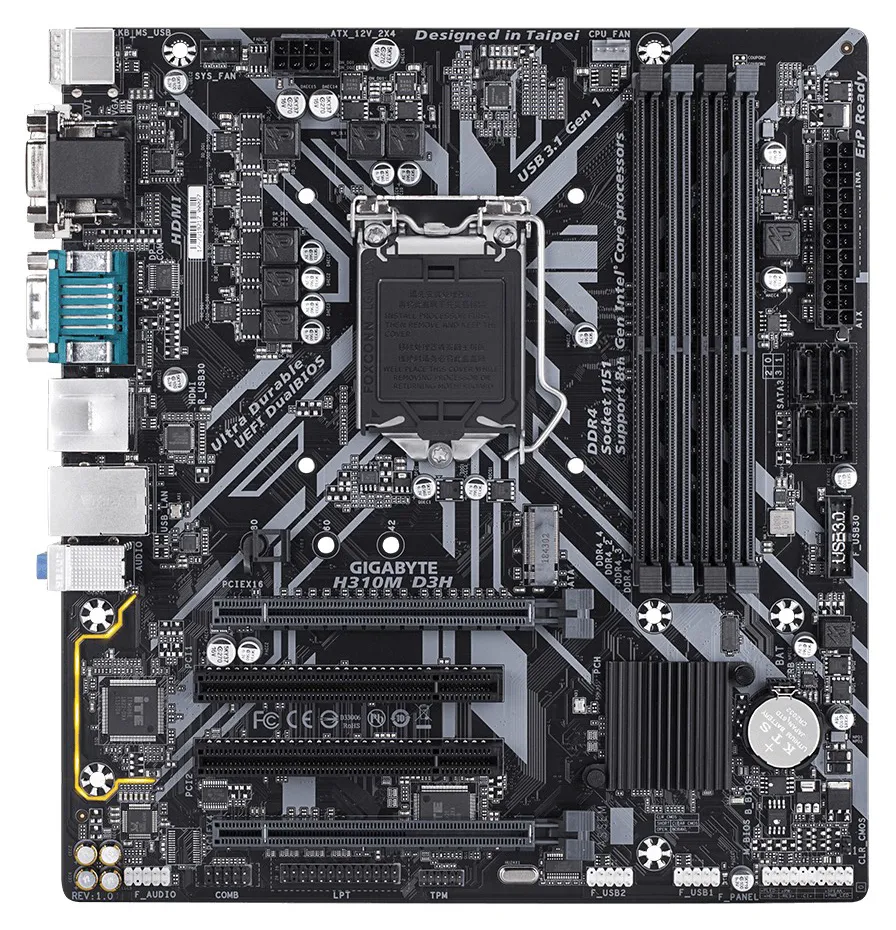 Материнская плата Gigabyte H310M D3H