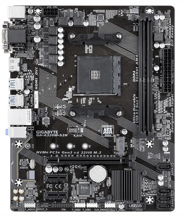 Материнская плата Gigabyte GA-A320M-S2H