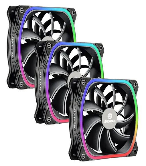 Кулер для корпуса комплект Enermax SquA RGB UCSQARGB12P-BP3