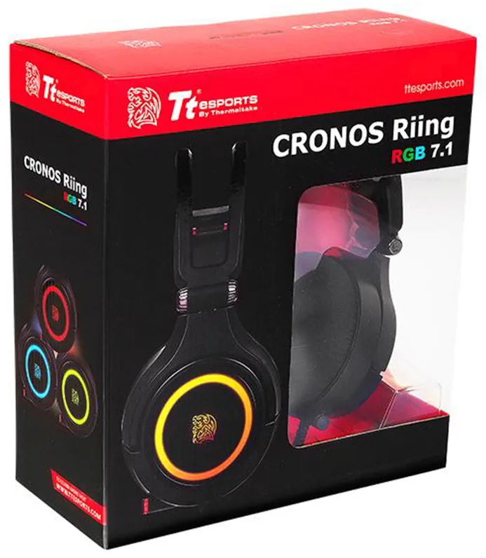 Наушники Thermaltake CRONOS Riing RGB 7.1 HT-CRA-DIECBK-20 Чёрный