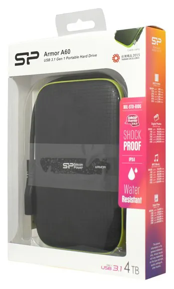 Внешний жесткий диск 4 TB Silicon Power Armor A60 SP040TBPHDA60S3K Black
