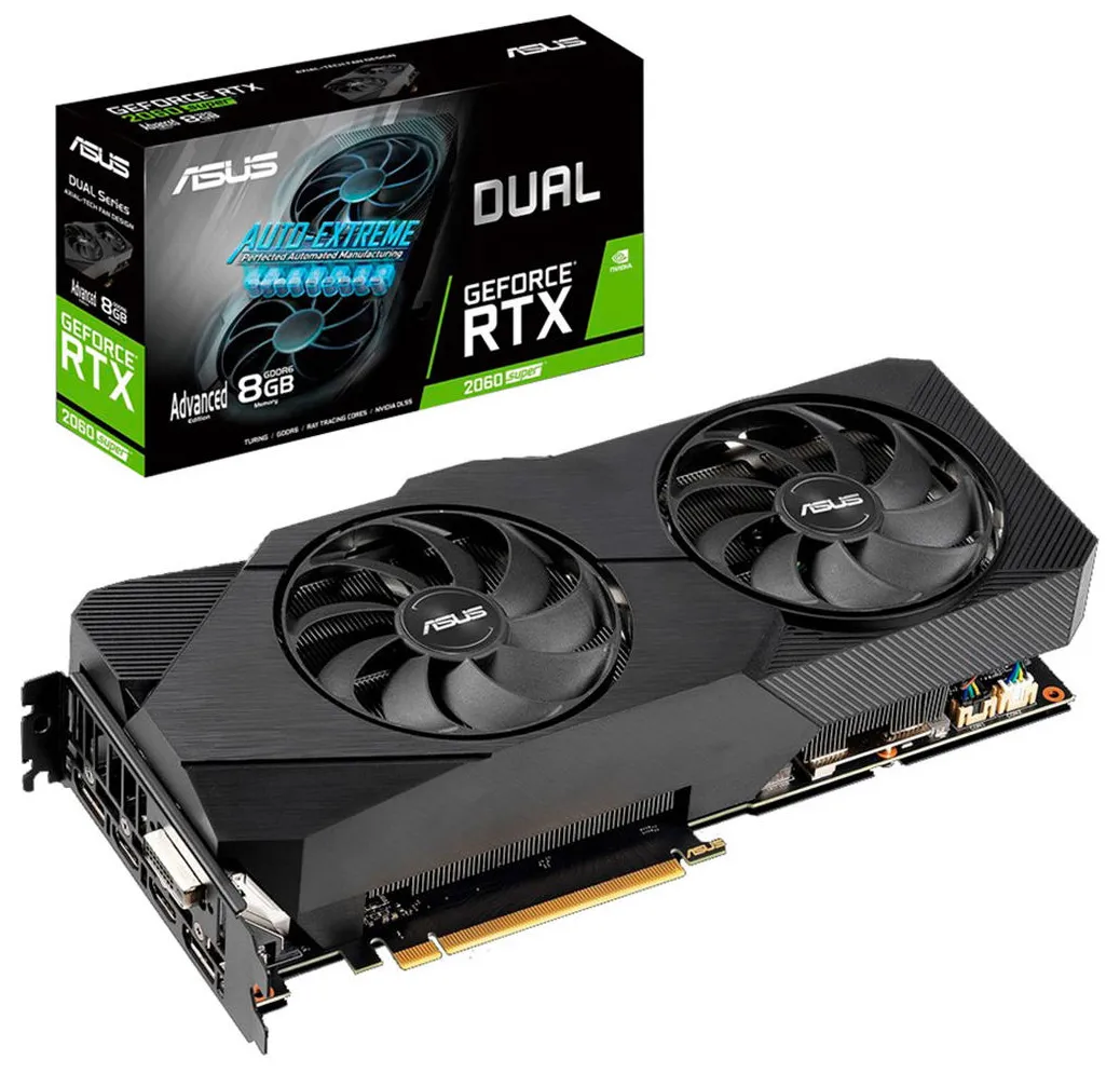 Видеокарта ASUS GeForce RTX2060 SUPER EVO Advanced Edition DUAL-RTX2060S-A8G-EVO V2