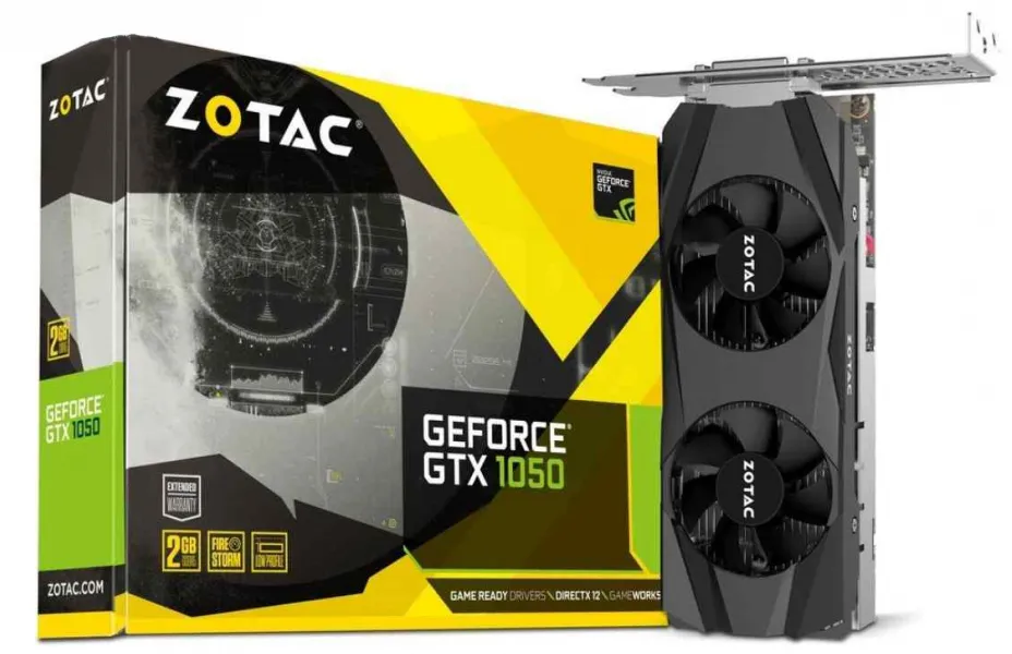 Видеокарта 2Gb ZOTAC GTX1050 Low Profile ZT-P10500E-10L