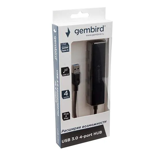 USB Hub 4 port Gembird UHB-C354 Black