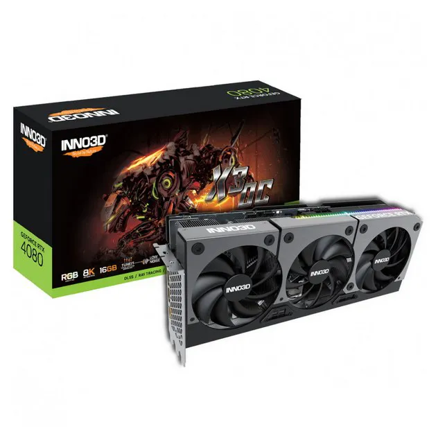 Видеокарта 16Gb Inno3D RTX4080 X3 OC N40803-166XX-187049N