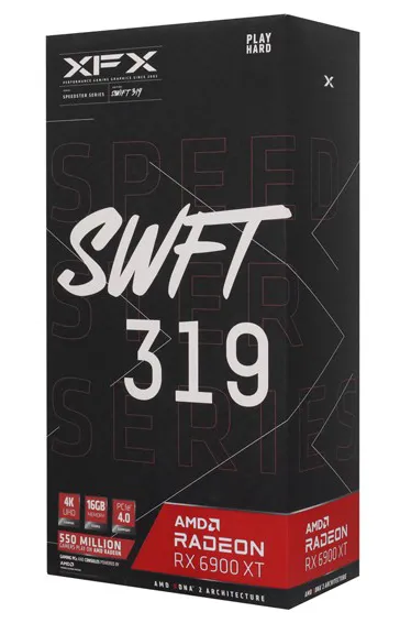 Видеокарта 16 GB XFX Speedster SWIFT 319 RX 6900 XT RX-69XTAQFD9