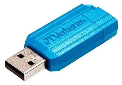 USB Флеш 64GB 2.0 Verbatim 049961 Pinstripe голубой