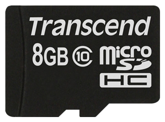 Карта памяти MicroSD Transcend 8GB TS8GUSDC10