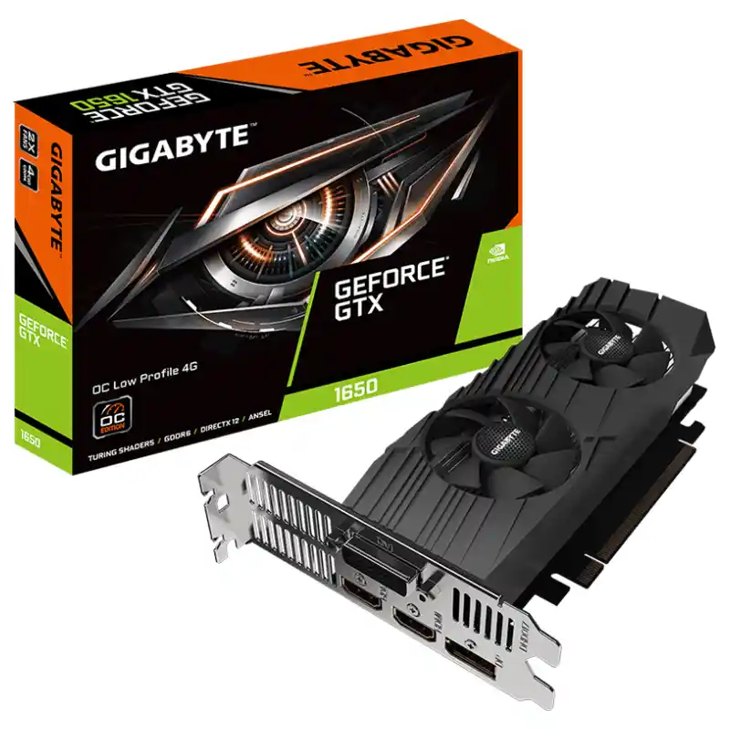 Видеокарта Gigabyte (GV-N1656OC-4GL) GTX1650 OC D6 4G Low Profile