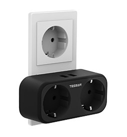 Сетевой фильтр + зарядка Tessan TS-321-DE Black