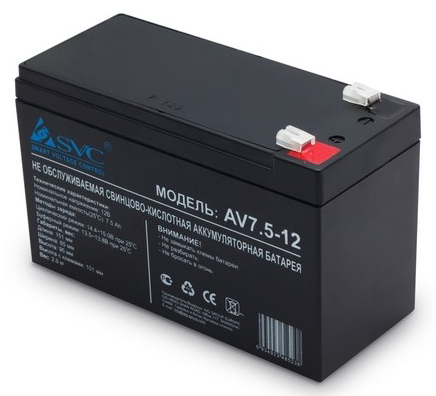 Батарея для ИБП SVC 12В*7.5 Ач NP 7.5-12