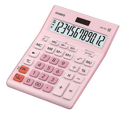Калькулятор настольный CASIO GR-12C-PK-W-EP