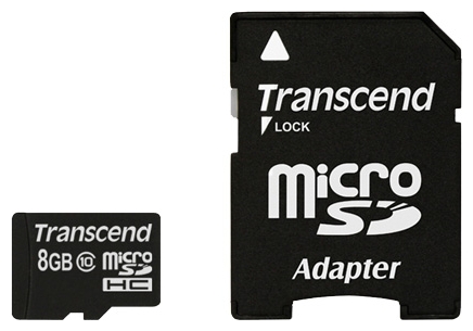 Карта памяти MicroSD 8GB Transcend TS8GUSDHC10