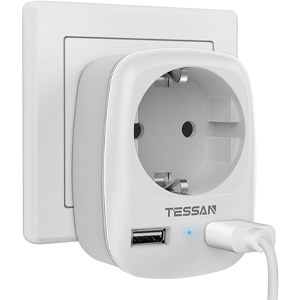 Сетевой фильтр + зарядка Tessan TS-611-DE Grey