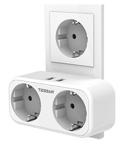 Сетевой фильтр + зарядка Tessan TS-321-DE White