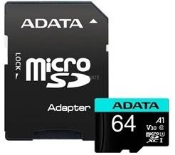 Карта памяти MicroSD 64GB ADATA AUSDX64GUI3V30SA2-RA1