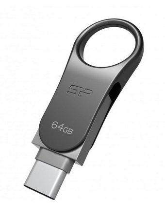 USB флешка 64GB Silicon Power Mobile C80 SP064GBUC3C80V1S gray