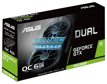 Видеокарта 6 Gb ASUS DUAL GTX 1660 Super DUAL-GTX1660S-O6G-EVO