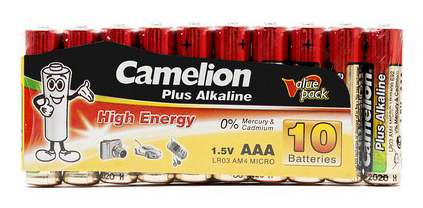 Батарейка CAMELION Plus Alkaline LR03-SP10-DA