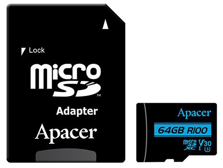Карта памяти Apacer 64GB AP64GMCSX10U7-R