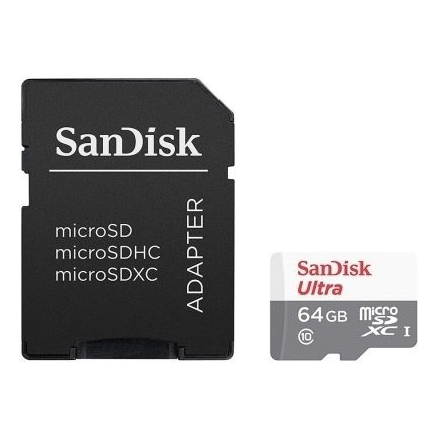 Карта памяти MicroSD 64GB SanDisk Ultra SDSQUNR-064G-GN6TA Карта памяти MicroSD 64GB SanDisk Ultra SDSQUNR-064G-GN6TA